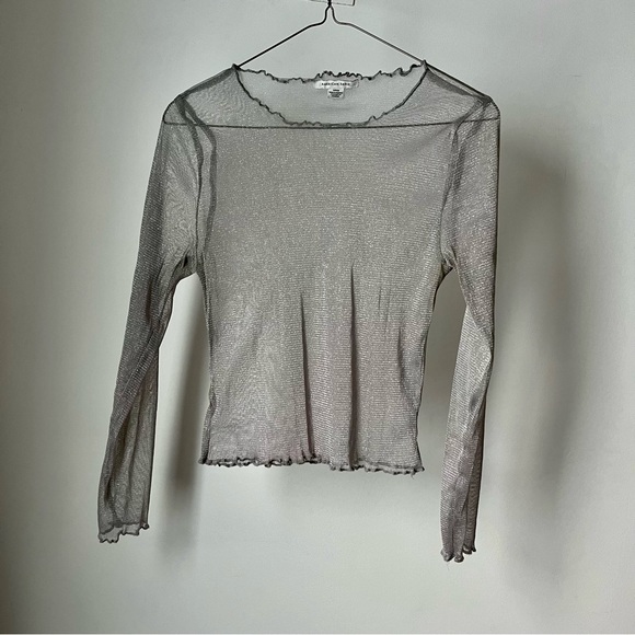 Sheer silver sparkling top - Picture 6 of 6